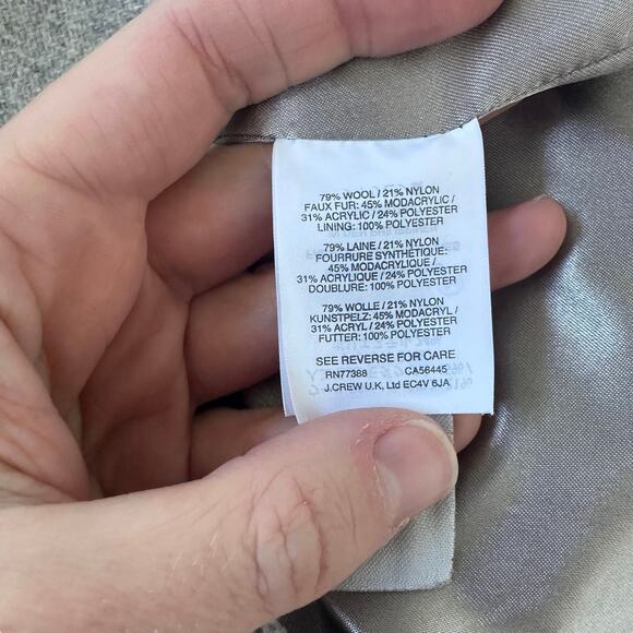 J. Crew Chateau Parka Italian Wool Stadium Cloth Grey - Picture 9 of 13